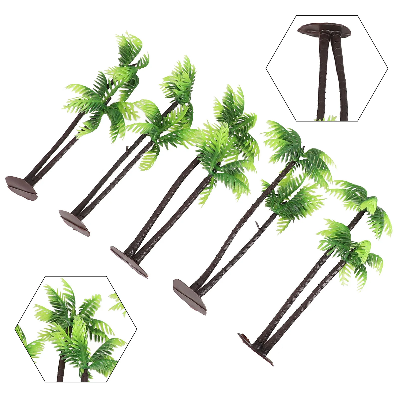 Bonsai Garden Landscape Design - Plastic Coconut Palm Tree For Miniatures