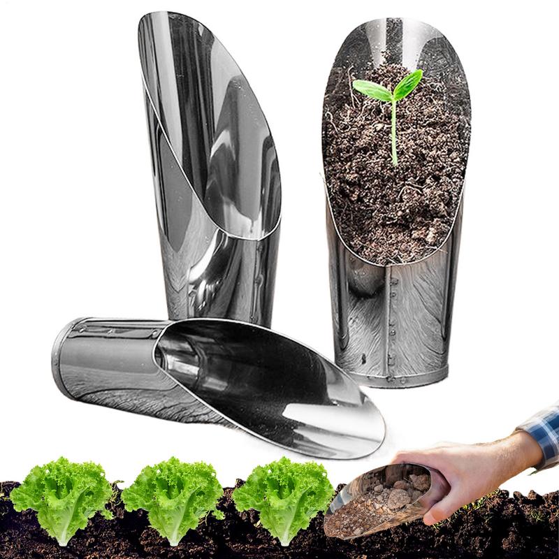 Soil Scoop Tool - Soil Scoop 3X Stainless Steel Soil