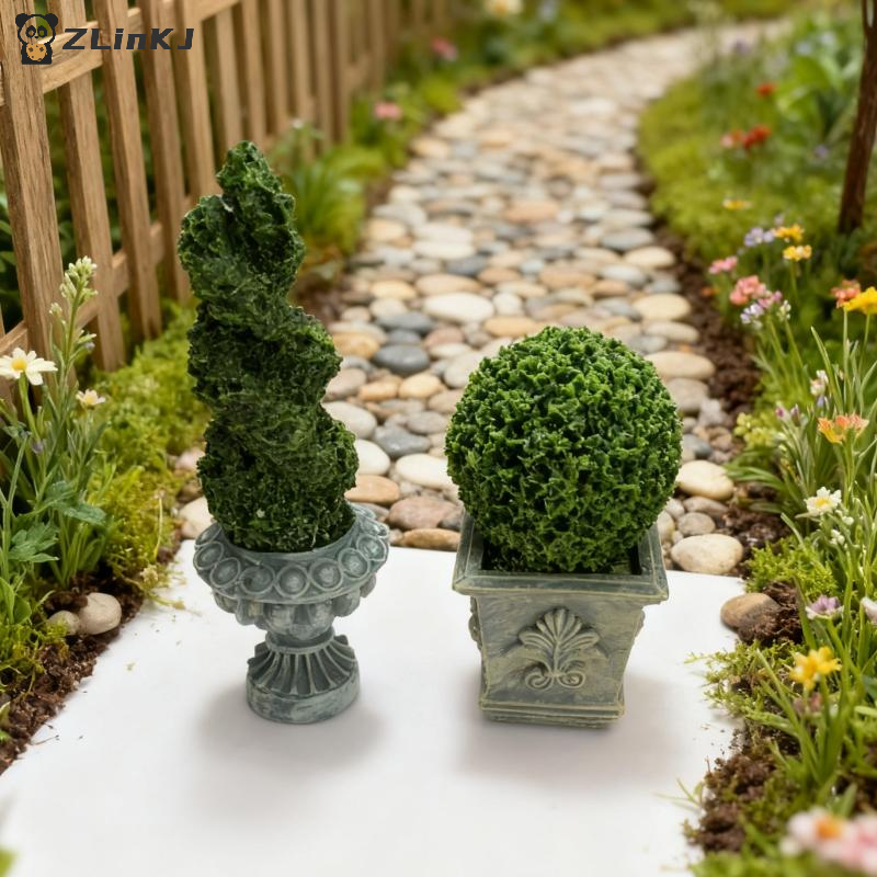 Bonsai Garden House - ▶1PCS Simulation Green Plant Potted Model