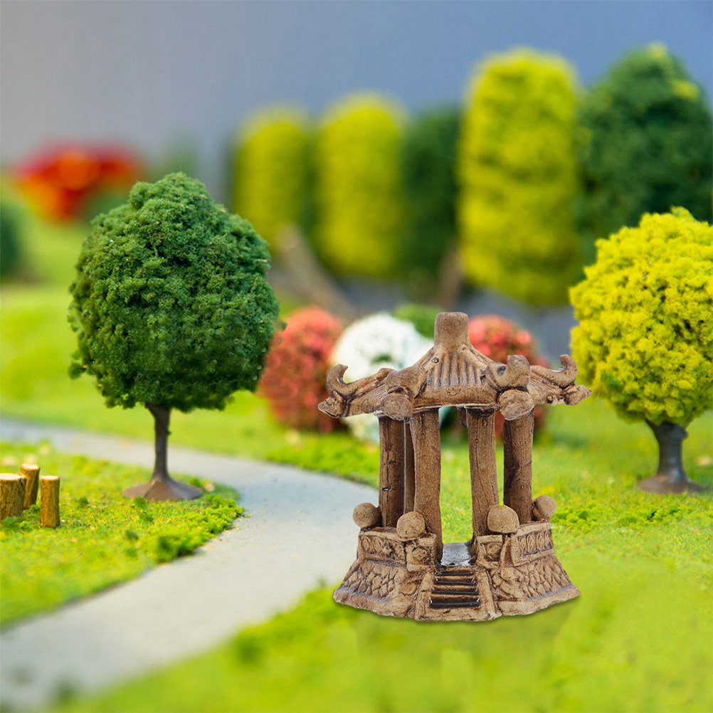 Miniature Hexagon Pavilion Sta - Bonsai Garden Landscape Design avaliação e preço