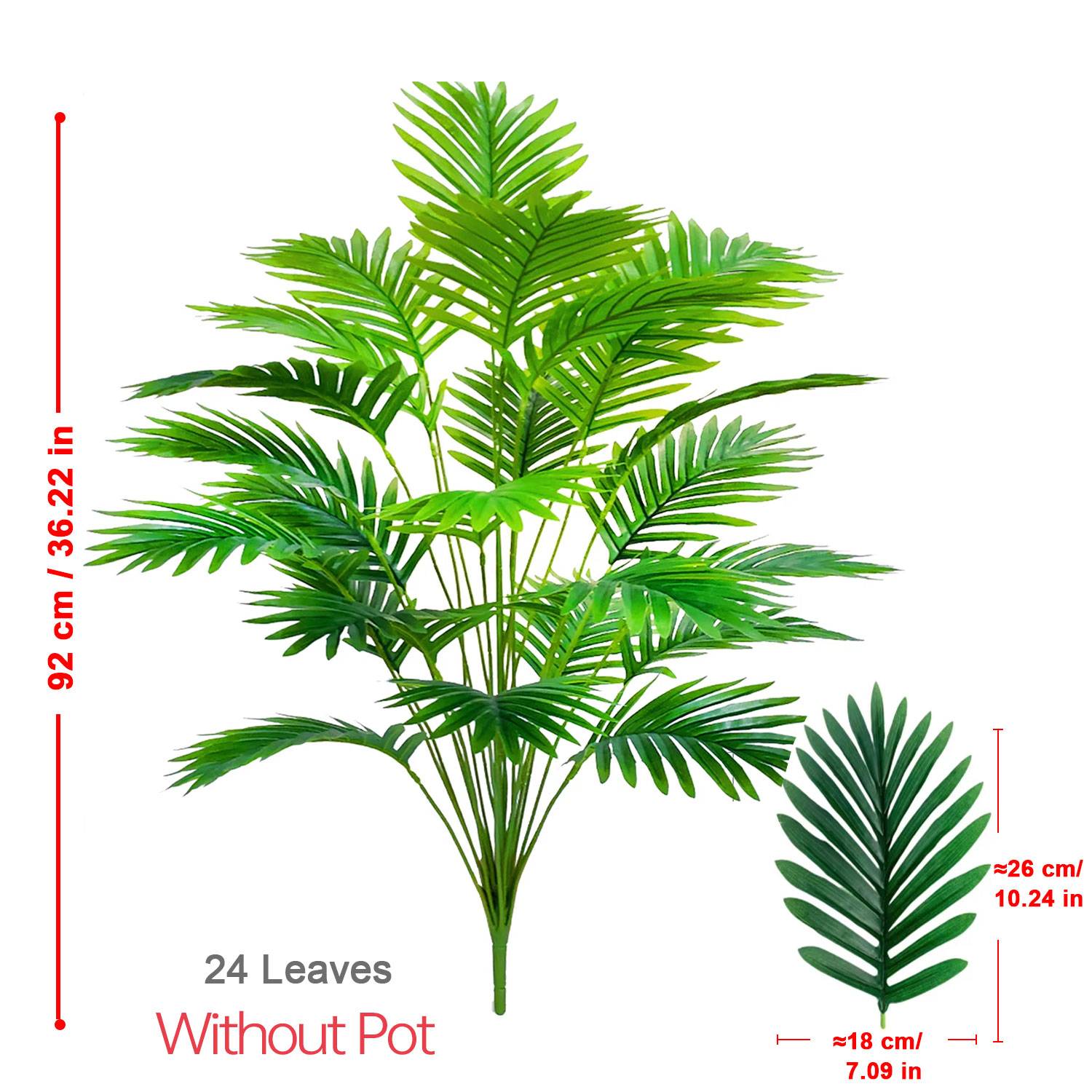 Plastic Green Fake Areca Palm  - Bonsai Garden Indoor avaliação e preço