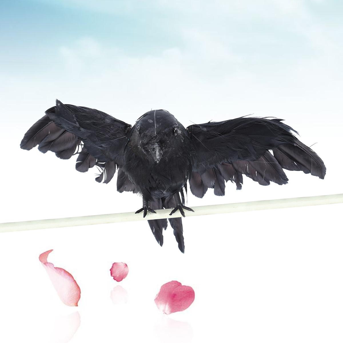 1 pc Artificial Crow Props Bla - Bonsai Garden Indoor avaliação e preço