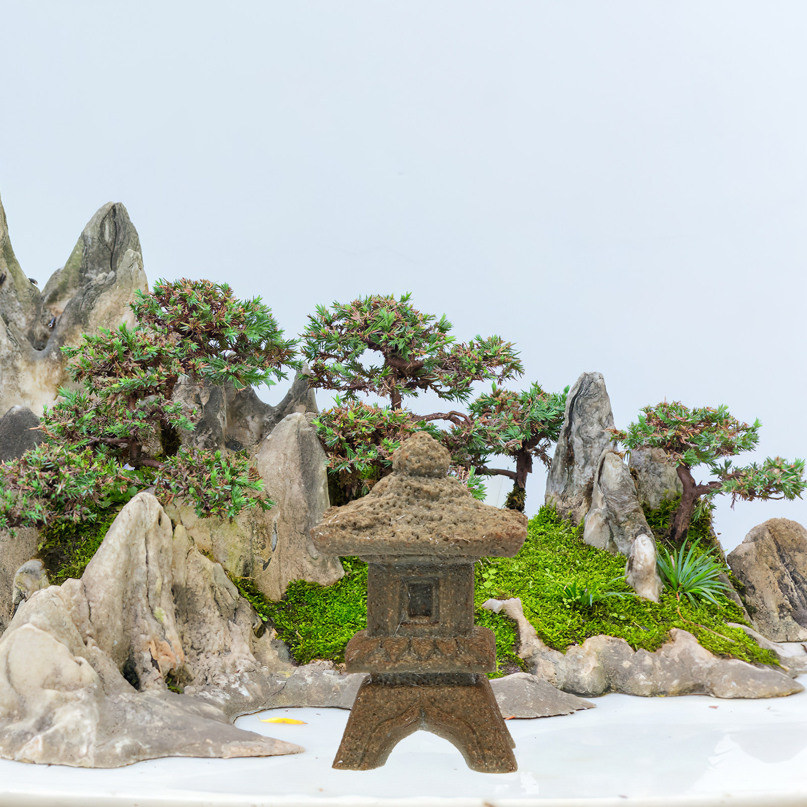 Mini Stone Pagoda Statue Decor - Bonsai Garden Landscape Design avaliação e preço