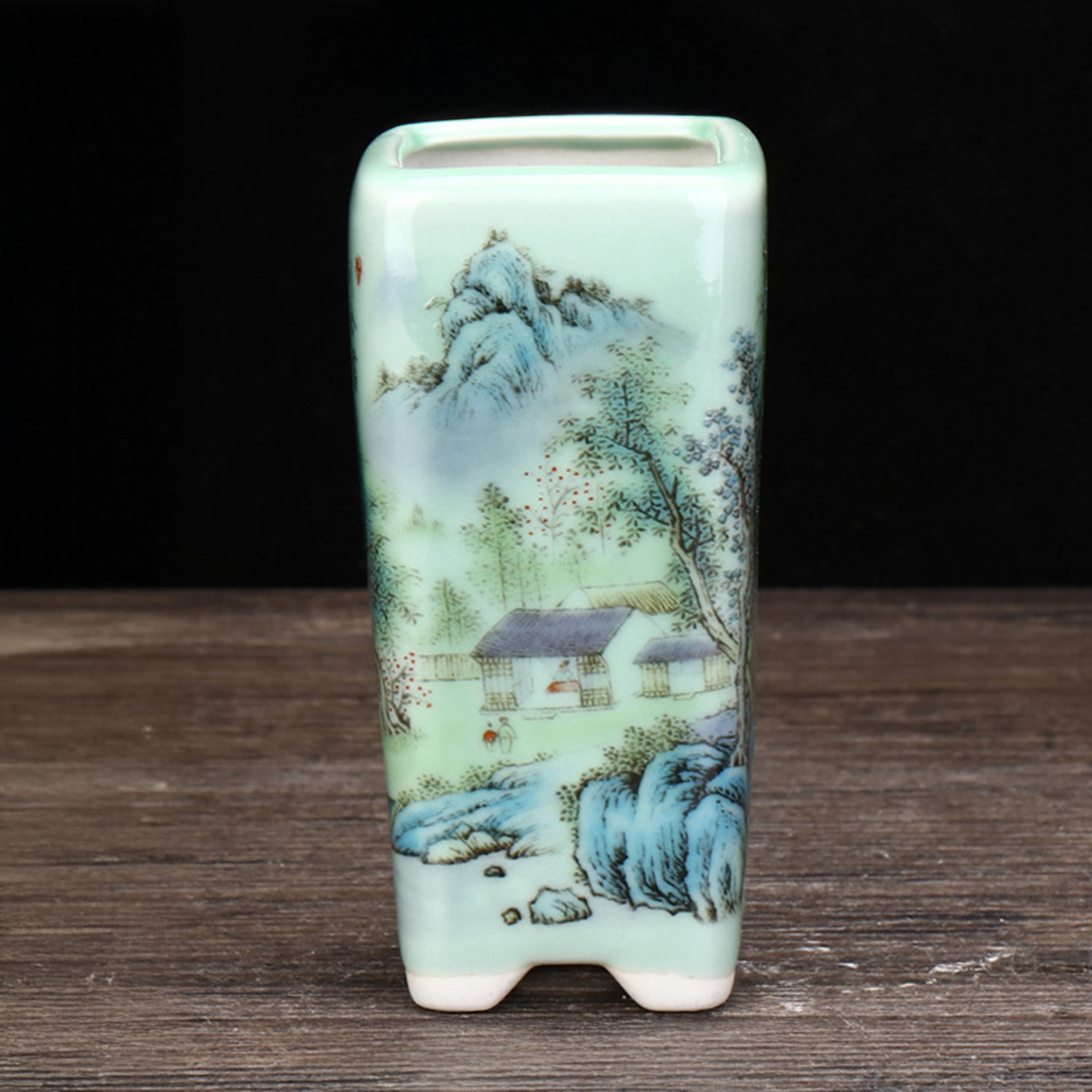 Ceramic Green Flower Pot Chine - Bonsai Garden With Sand avaliação e preço