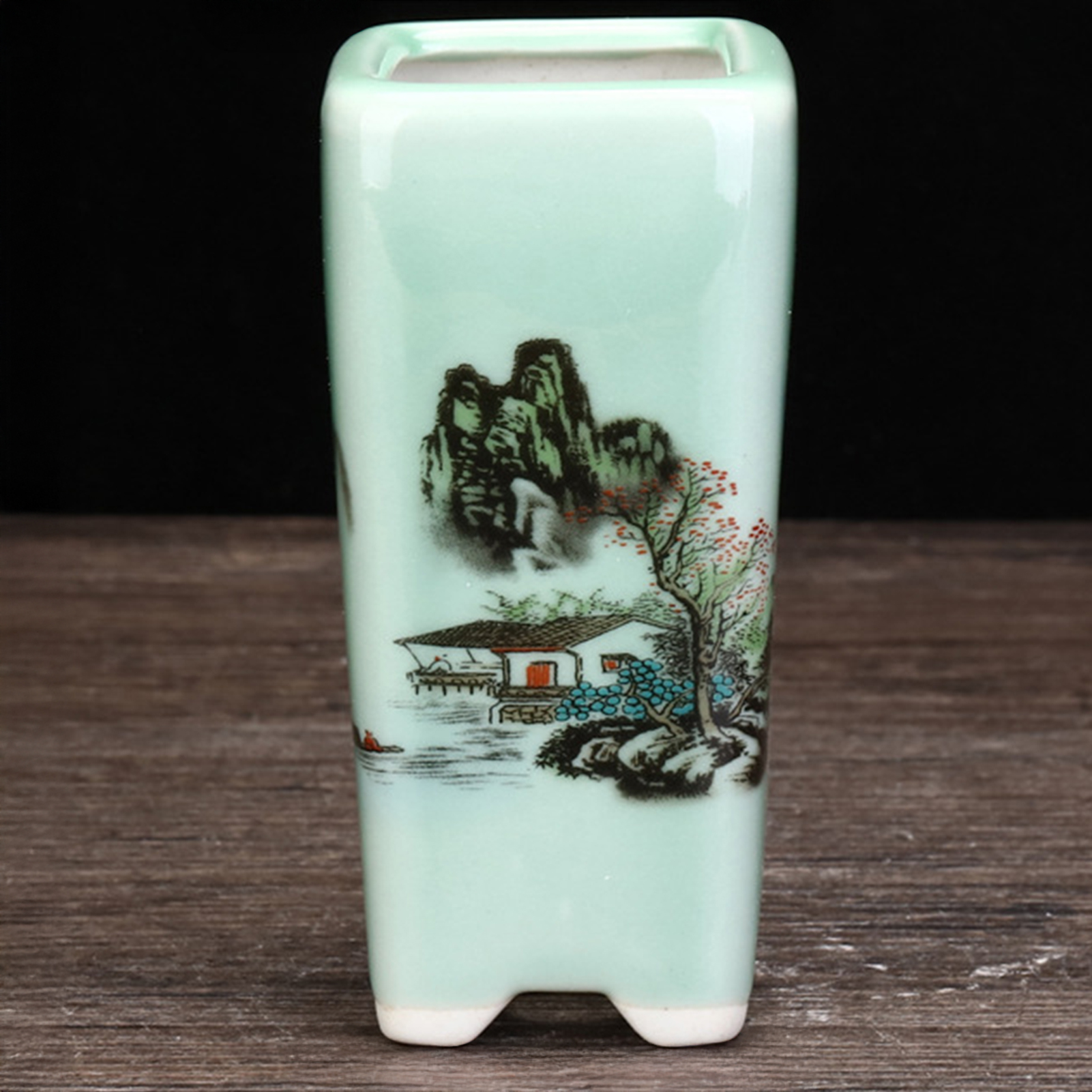 Ceramic Green Flower Pot Chine - Bonsai Garden With Sand avaliação e preço