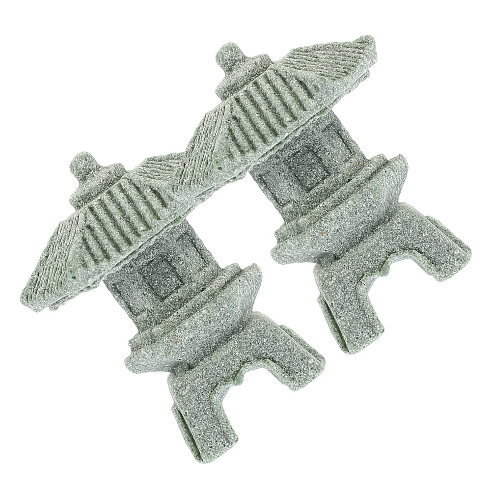 2Pcs Stone Mini Pagoda Lantern - Bonsai Garden Indoor avaliação e preço