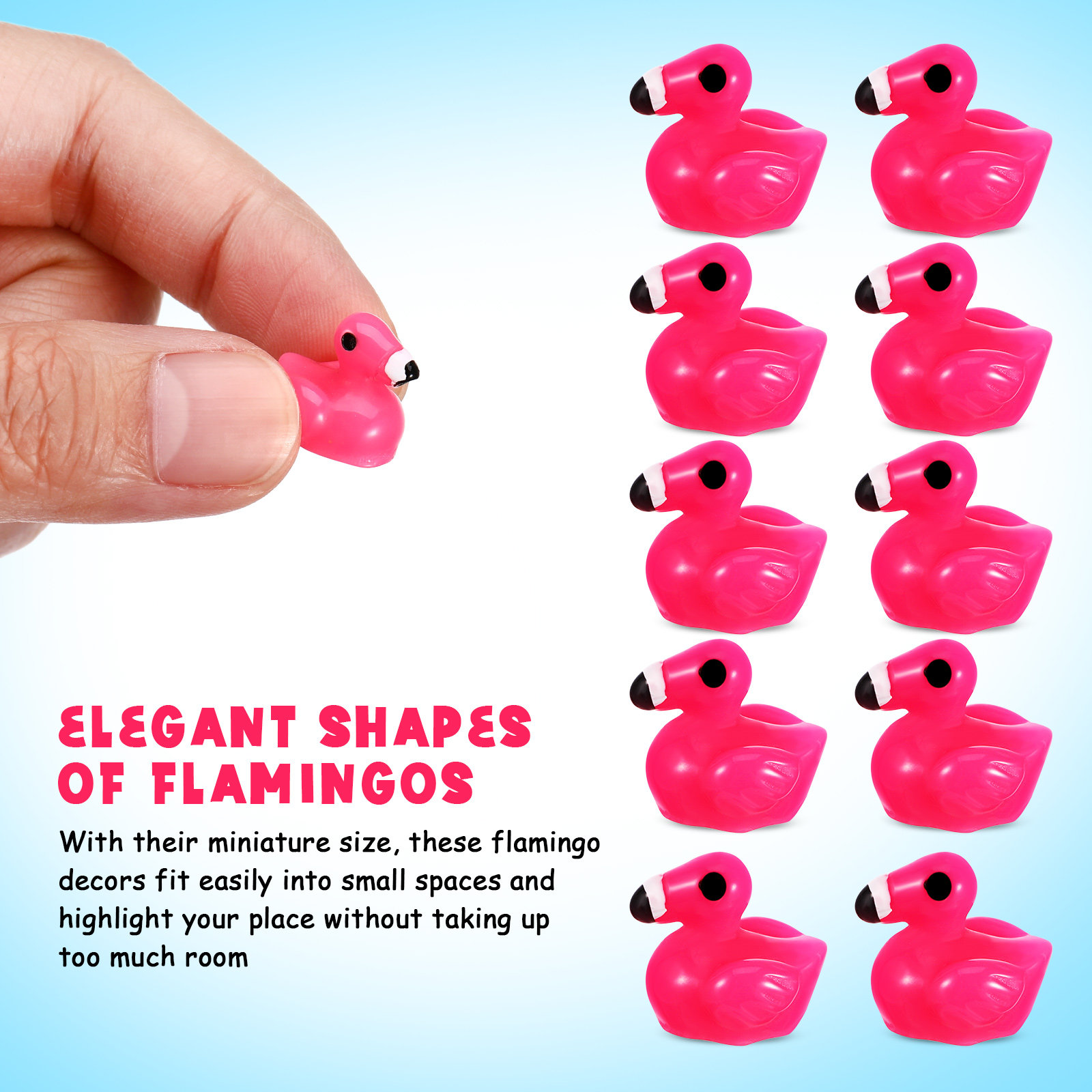 80Pcs Mini Resin Flamingos Tro - Bonsai Garden Indoor avaliação e preço