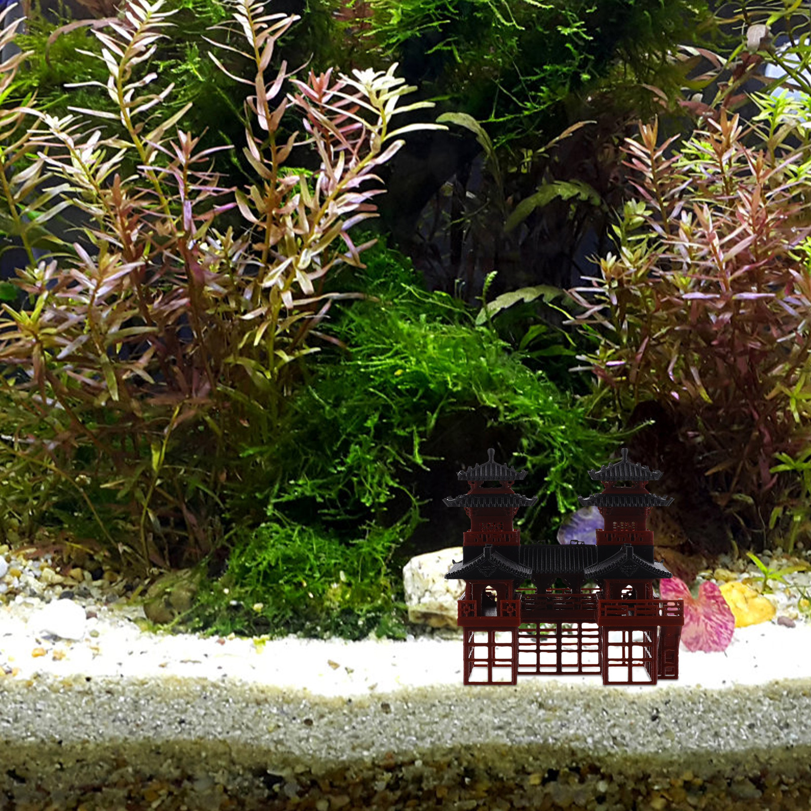 Miniature Twin Pagoda Statue D - Bonsai Garden Landscape Design avaliação e preço