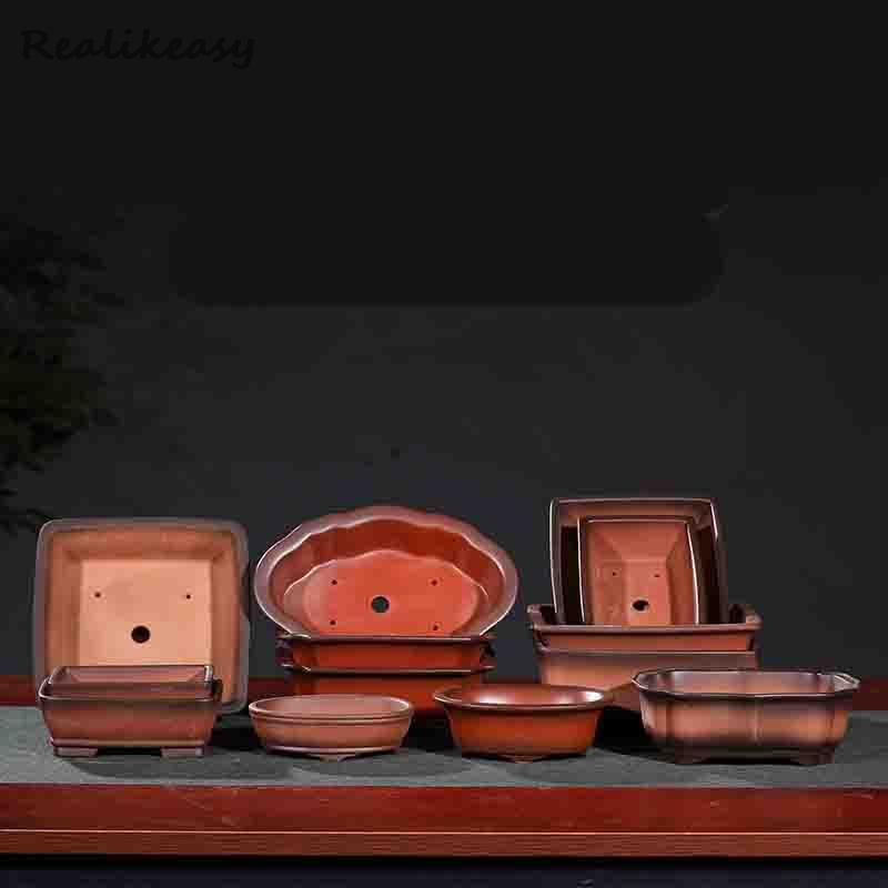 Chinese Yixing Purple Sand Cer - Bonsai Garden With Sand avaliação e preço