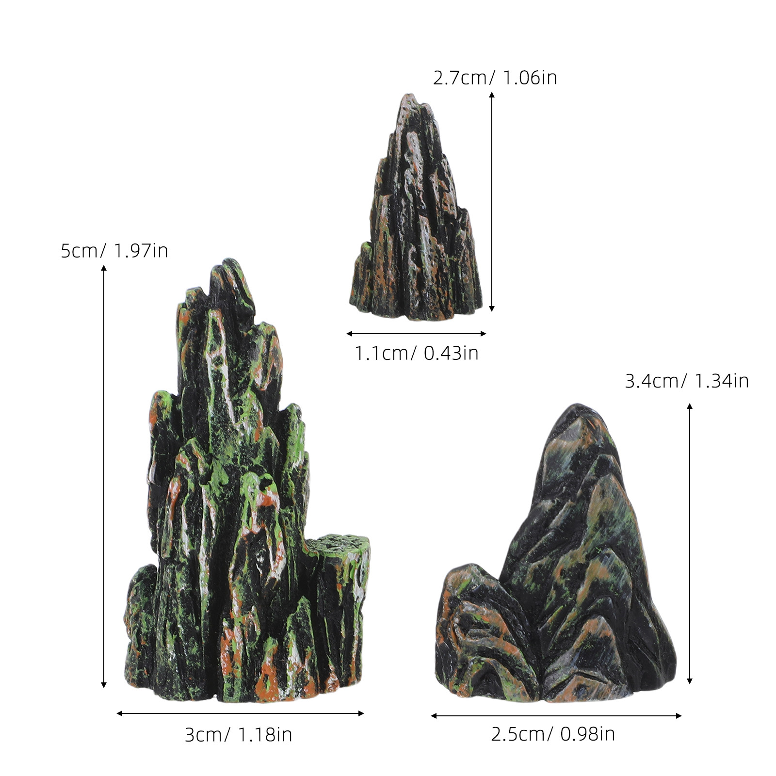 3pcs Mini Rockery Artificial R - Bonsai Garden With Sand avaliação e preço