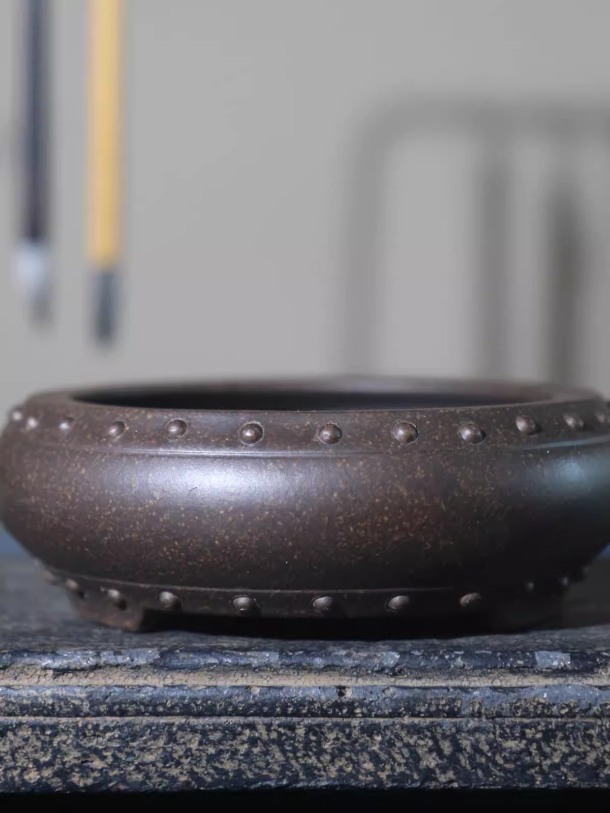 Ceramic Circle Bonsai Pot, Mad - Bonsai Garden With Sand avaliação e preço