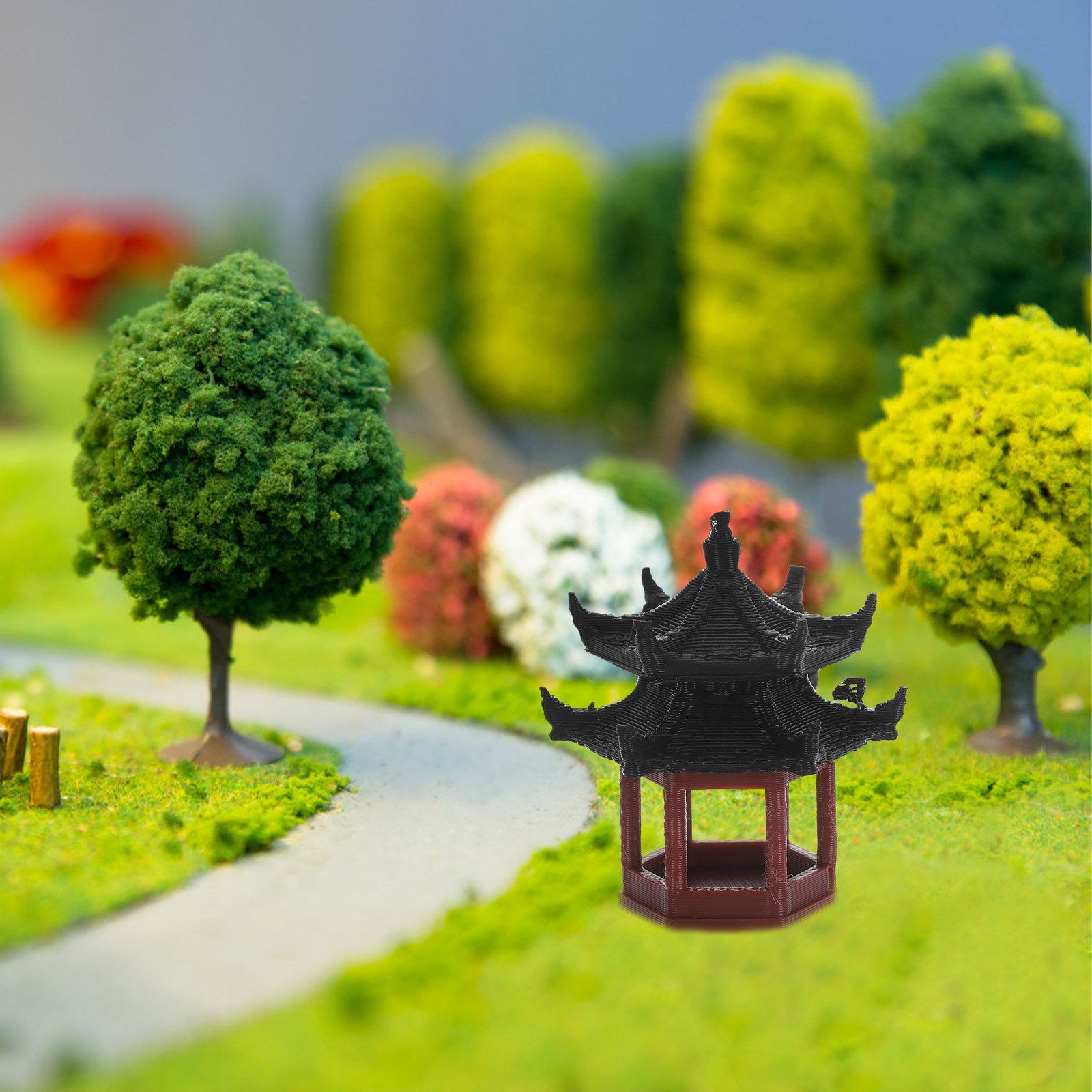 Chinese Style Mini Pavilion Or - Bonsai Garden Landscape Design avaliação e preço