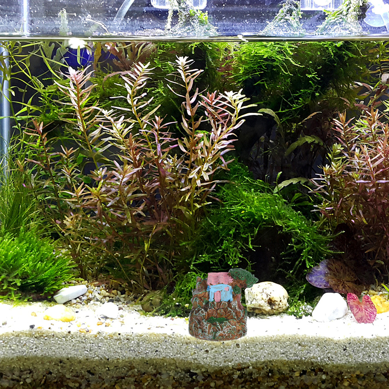 Resin Cottage House Aquarium D - Bonsai Garden Landscape Design avaliação e preço