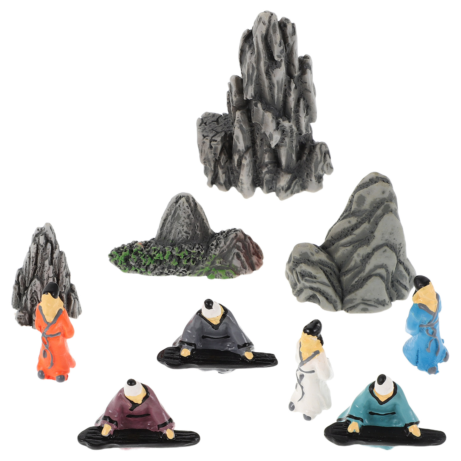 10Pcs Small Resin Chinese Mini - Bonsai Garden Landscape Design avaliação e preço