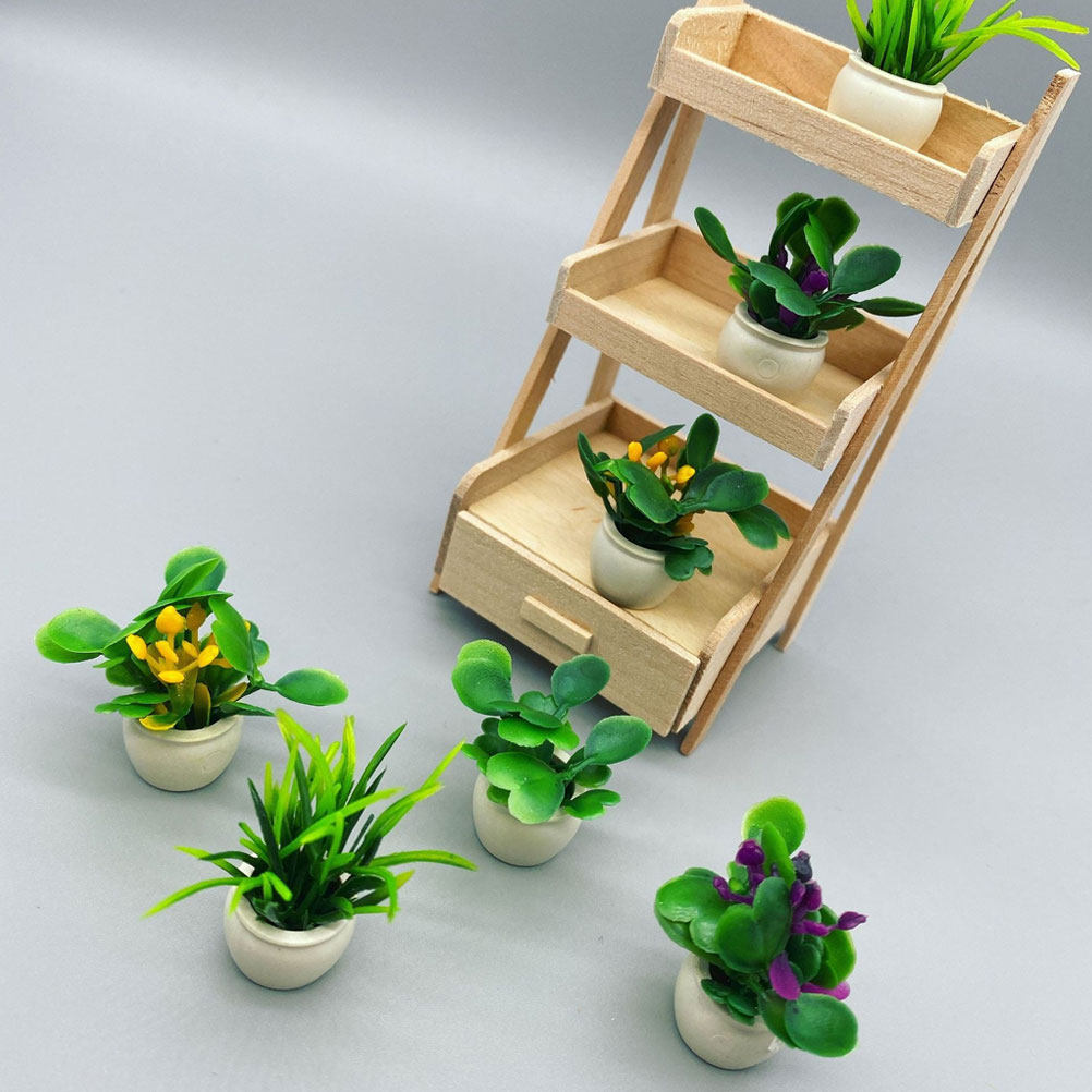 4Pcs Miniature Potted Plant Si - Bonsai Garden House avaliação e preço