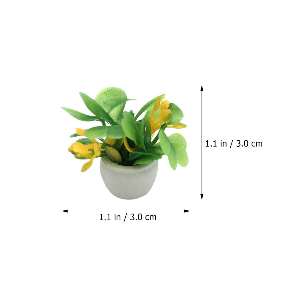 4Pcs Miniature Potted Plant Si - Bonsai Garden House avaliação e preço