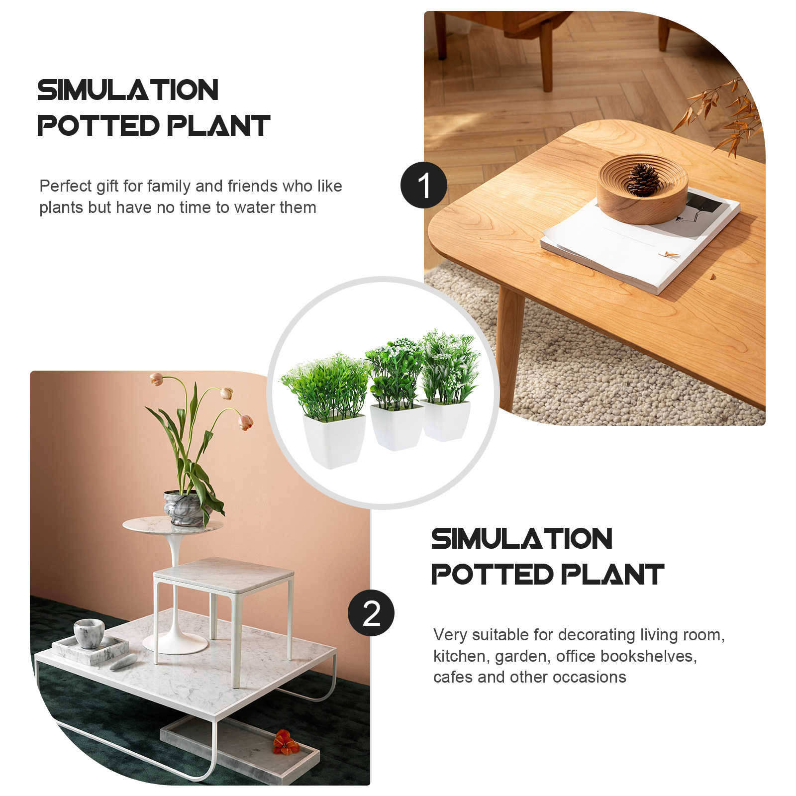 3Pcs Realistic Artificial Bons - Bonsai Garden And Cafe avaliação e preço