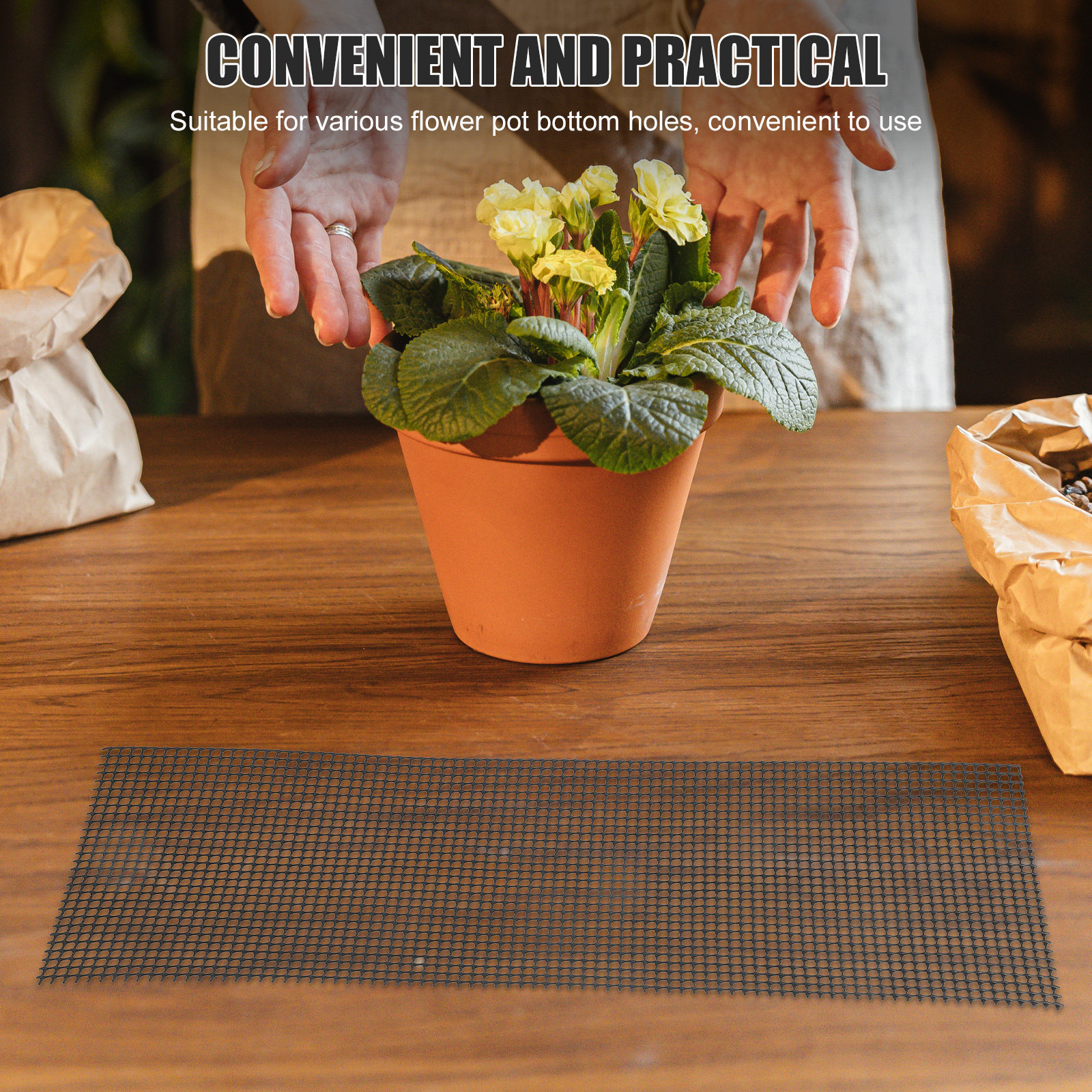 5Pcs Flowerpot Mesh Pad Draina - Bonsai Garden And Cafe avaliação e preço