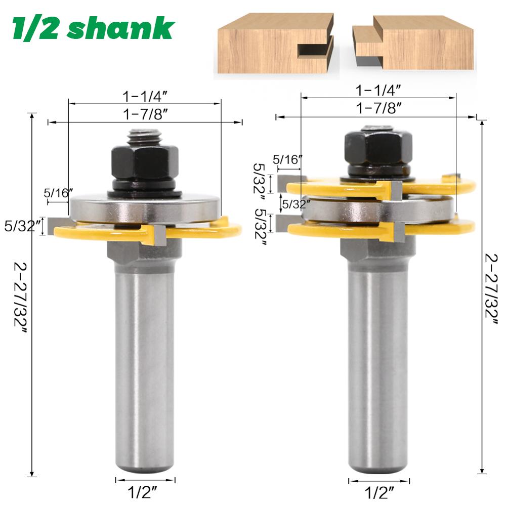 2pcs 12mm Shank 1/2 shank Join - Concave Branch Cutter avaliação e preço