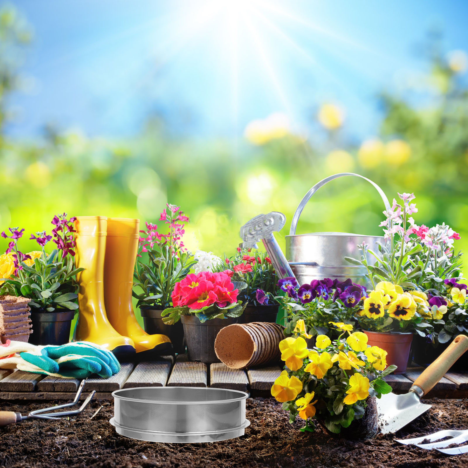 6mm Hole Sieve Sifter Stainles - Bonsai Garden With Sand avaliação e preço