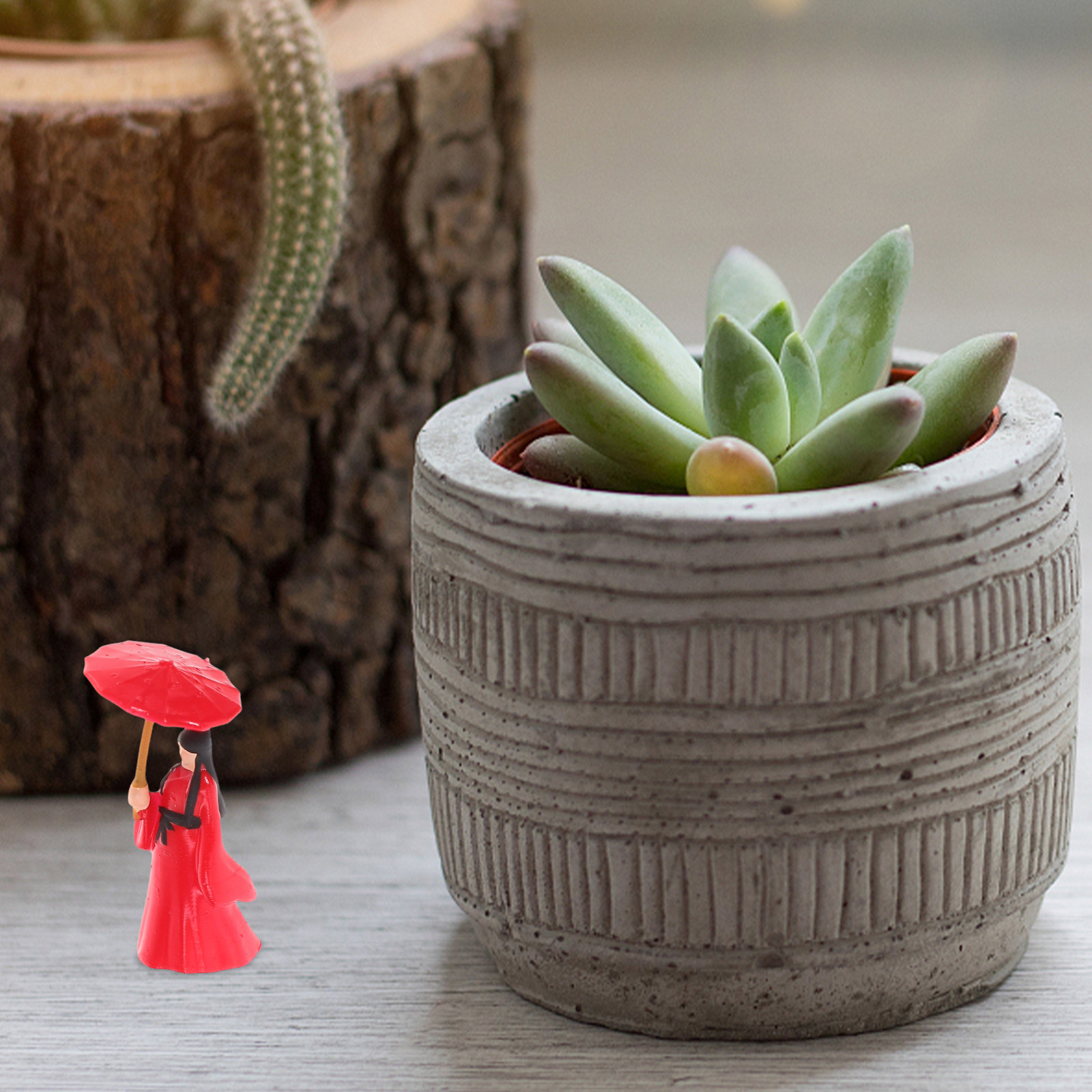 Handcrafted Resin Ancient Girl - Bonsai Garden Landscape Design avaliação e preço