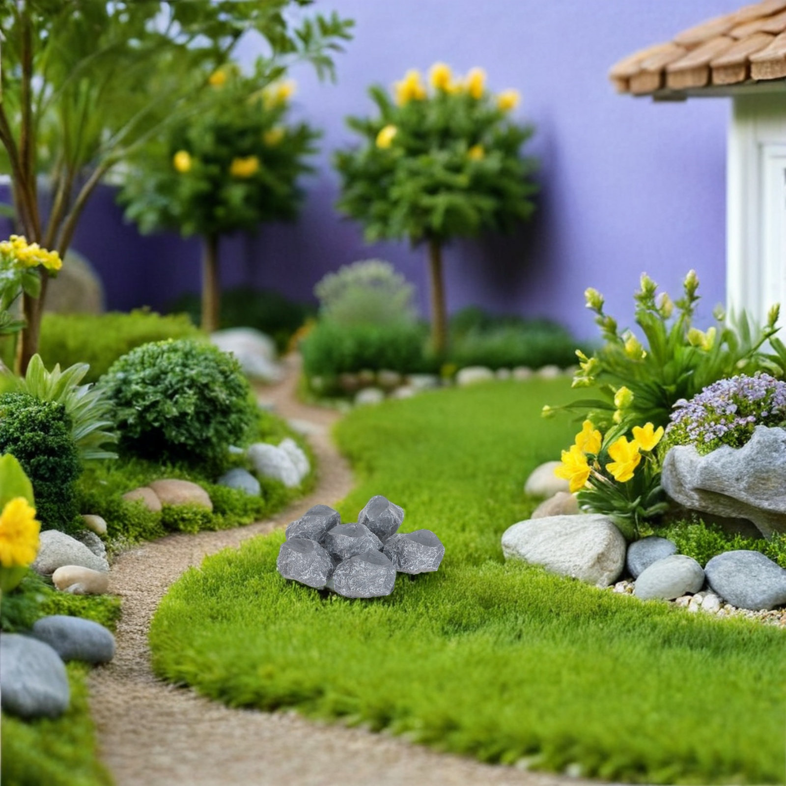 6Pcs Faux Landscape Rocks Deco - Bonsai Garden Indoor avaliação e preço