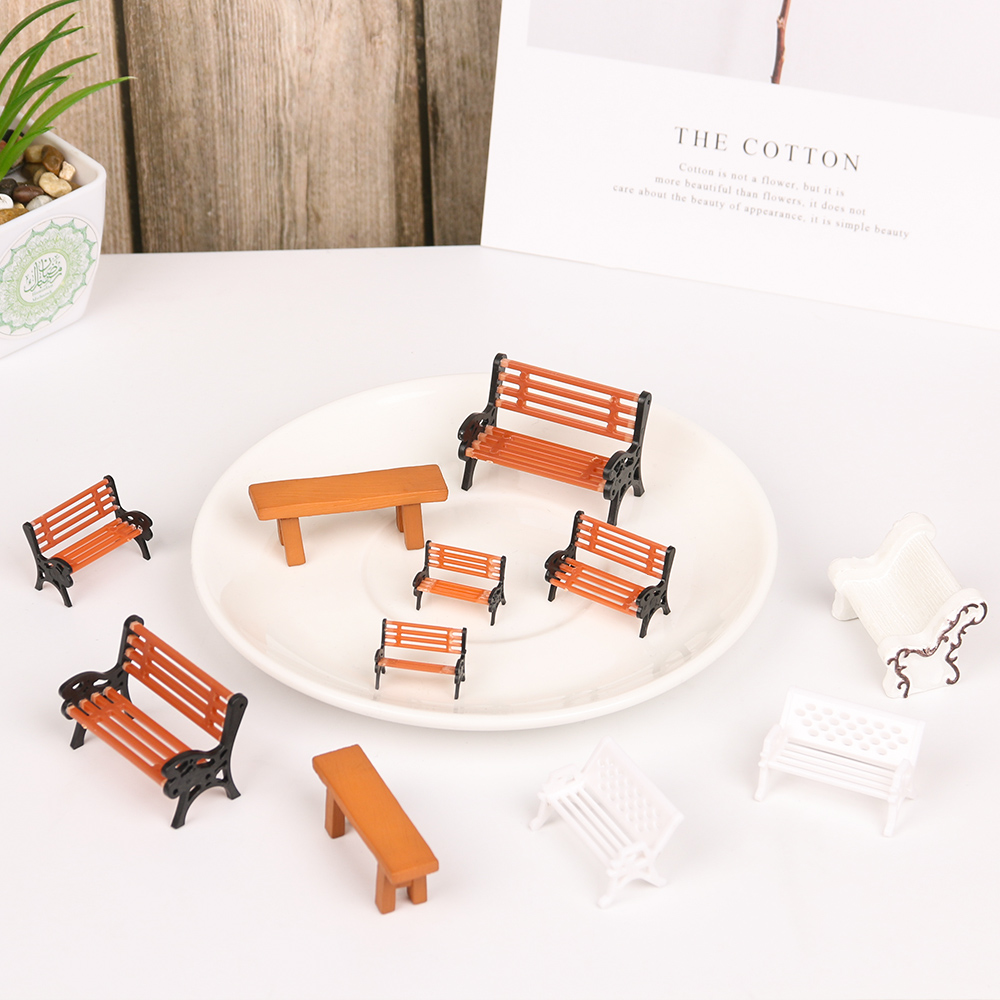 1PC Resin Miniature Bench Stoo - Bonsai Garden House avaliação e preço